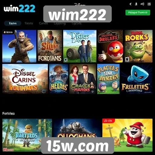 análise da biblioteca de jogos disponíveis no wim222
